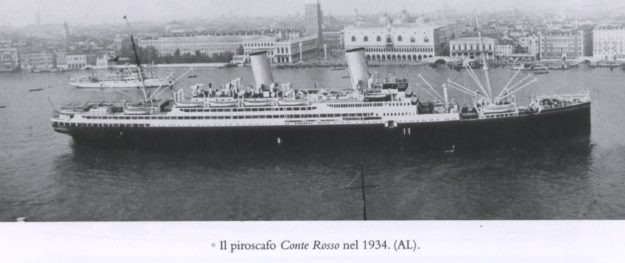 Il transatlantico Conte Rosso nel 1934