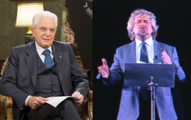 Sergio Mattarella e Beppe Grillo