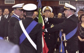 Il passaggio della Bandiera all'Accademia Navale