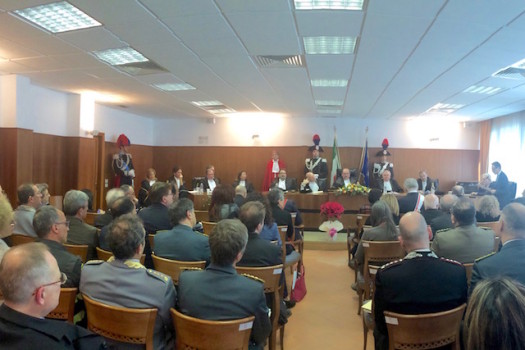 L'aula della Corte dei Conti a Firenze durante l'inaugurazione dell'anno giudiziario 2016