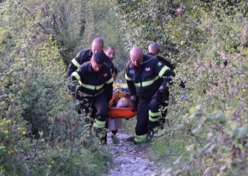 L'intervento dei soccorritori a Monte Morello