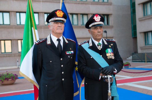 18 luglio 2016: il comandante generale dei Carabinieri Tullio Del Sette (a sin.) con il generale Gaetano Maruccia