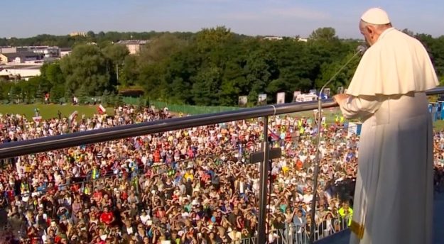 L'incontro di Papa Francesco con la folla alle Giornate Mondiali della Gioventù 2016 a Cracovia