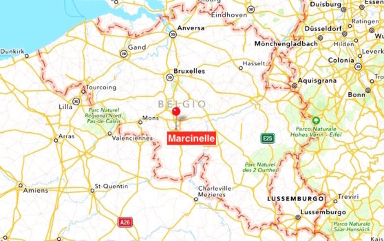 Marcinelle è a circa 70 km a sud di Bruxelles