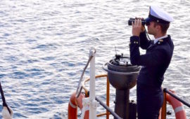Un cadetto dell'Accademia Navale su Nave Vespucci