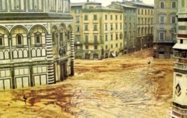 Alluvione di Firenze, una tragica scena di piazza del Duomo