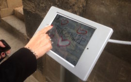 Il tablet per i graffiti digitali sul Campanile di Giotto