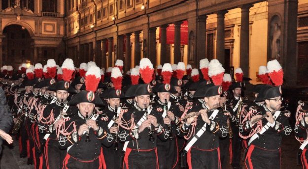 La Banda dei Carabinieri nel piazzale degli Uffizi