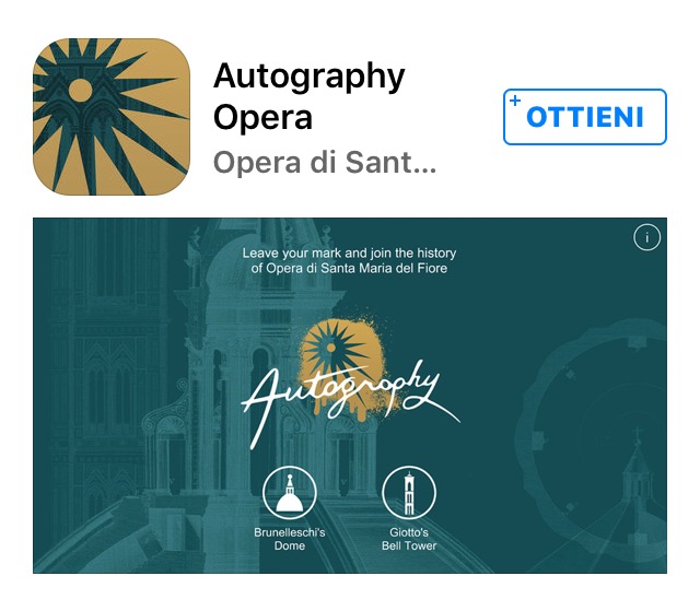 L'App di Autography scaricabile su Ios e Android