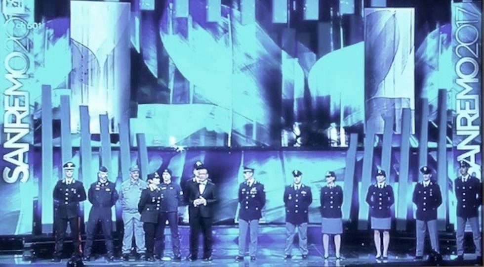 Carabinieri e Poliziotti alla finale di Sanremo 2017
