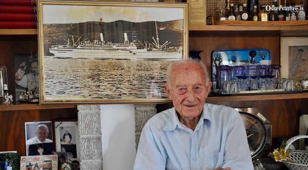 Corrado Codignoni, 96 anni, superstite della tragedia del Conte Rosso