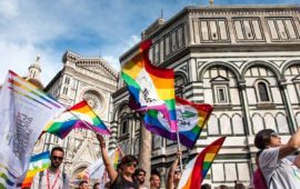 Un momento del Toscana Pride a Firenze nel 2016