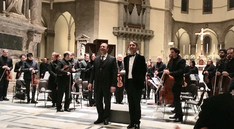 Michele Manganelli e Olivier Latry al termine del concerto