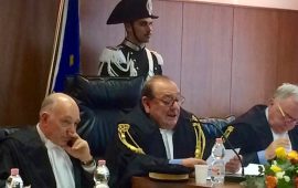 Il presidente Ignazio Del Castillo (al centro) durante l'inaugurazione dell'anno giudiziario contabile 2016 a Firenze