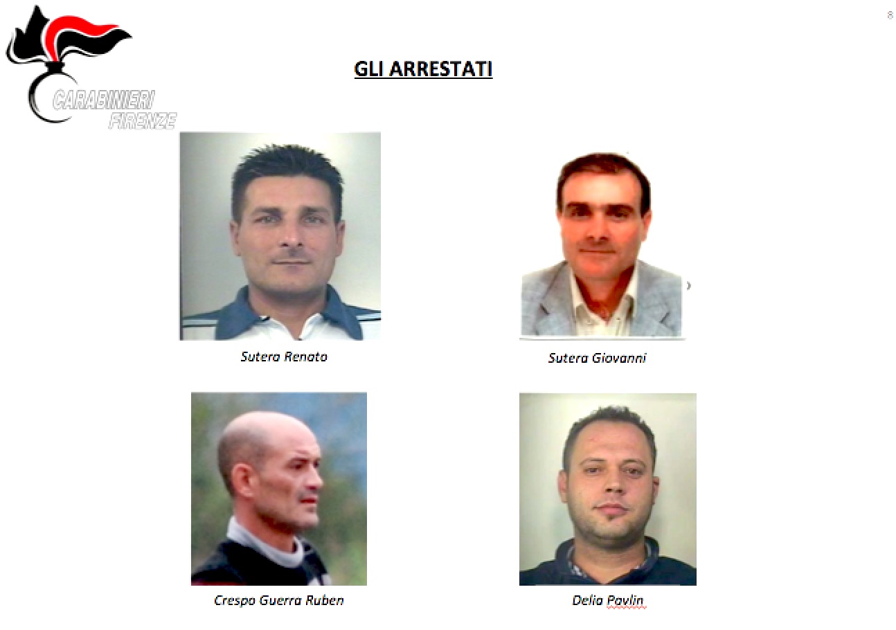 Gli arrestati dai Carabinieri
