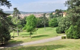 Panorama di Firenze dal parco di Villa il Ventaglio riaperto al pubblico