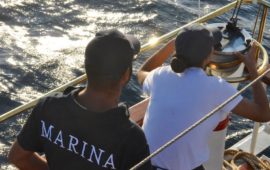 Addestramento in navigazione su Nave Palinuro