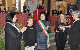 Samuele Morato, 13 anni, premiato a Firenze con lo Scudo di San Martino