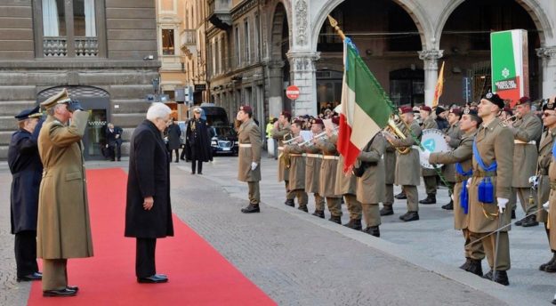 Il presidente Mattarella a Reggio Emilia nel 220° anniversario dela Bandiera Tricolore