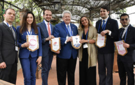 Il prossimo presidente internazionale Maloney a Firenze con i rappresentanti del Rotaract