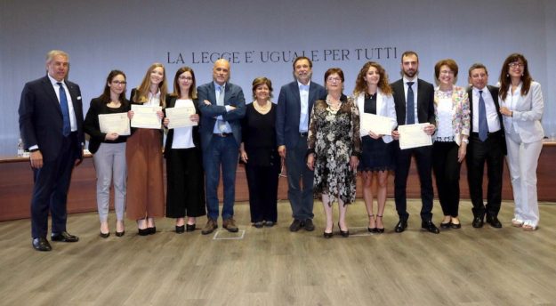 Premiati al Palazzo di Giustizia i vincitori del Premio Tindari Baglione 2019