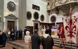 La cerimonia religiosa in ricordo di Fausto e Mariella Dionisi nella chiesa di San Giuseppe a Firenze