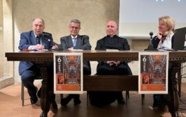 da sin. Paolo Padoin, Pietro Pintore, monsignor Marco Domenico Viola, Paola Neri di Att