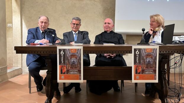 da sin. Paolo Padoin, Pietro Pintore, monsignor Marco Domenico Viola, Paola Neri di Att